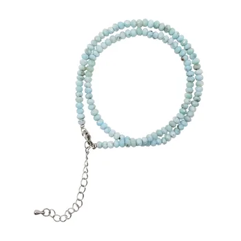 Lii Ji Unique Natural Stone Blue Larimar Faceted Approx 2x3mm Tiny beads Choker Necklace 16''-18'' for Man or Women
Lii Ji Unique Natural Stone Blue Larimar Faceted Approx 2x3mm Tiny beads Choker Necklace 16''-18'' for Man or Women