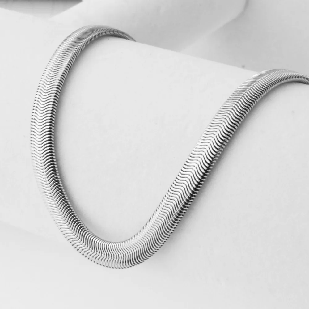 6mm Fashion Silver Color Stainless Steel Flat Herringbone Chain Necklace For Charm Men Women Neck Jewelry 20 24 28 Inches Option
6mm Fashion Silver Color Stainless Steel Flat Herringbone Chain Necklace For Charm Men Women Neck Jewelry 20 24 28 Inches Option