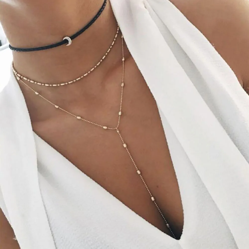 FAMSHIN Bohemian Multilayer Moon Beads Chokers Necklaces For Women 2018 New Chains Long Pendant Necklace Statement Jewelry Gifts
FAMSHIN Bohemian Multilayer Moon Beads Chokers Necklaces For Women 2018 New Chains Long Pendant Necklace Statement Jewelry Gifts