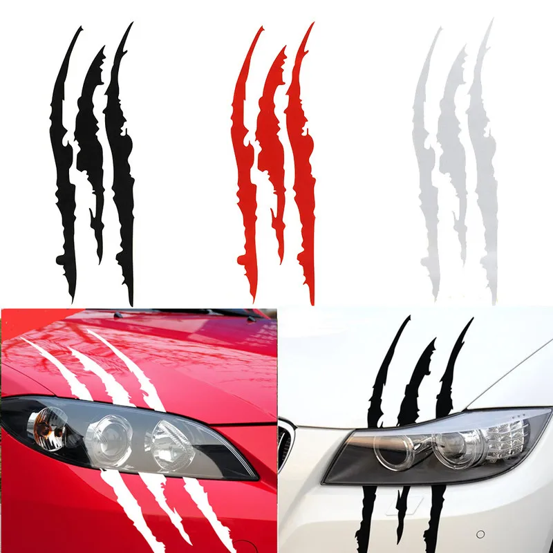 40cm*12cm Car Reflective Monster Sticker Black/White/Red Scratch Stripe Claw Marks Car Auto Headlight Vinyl Decal Car Sticker
40cm*12cm Car Reflective Monster Sticker Black/White/Red Scratch Stripe Claw Marks Car Auto Headlight Vinyl Decal Car Sticker