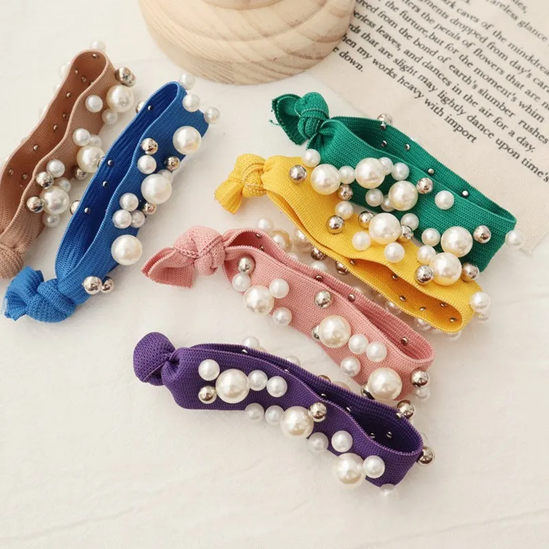 New Fashion Candy colored pearls sweet hair ring rope knotted Women Elastic Hair Bands Simple Sports Girls Hair Accessories 
New Fashion Candy colored pearls sweet hair ring rope knotted Women Elastic Hair Bands Simple Sports Girls Hair Accessories