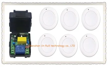 New multi-function output mode AC 220 V 1CH Wireless Remote Control Switch System Receiver & 6*White wall Panel Sticky Remote
New multi-function output mode AC 220 V 1CH Wireless Remote Control Switch System Receiver & 6*White wall Panel Sticky Remote