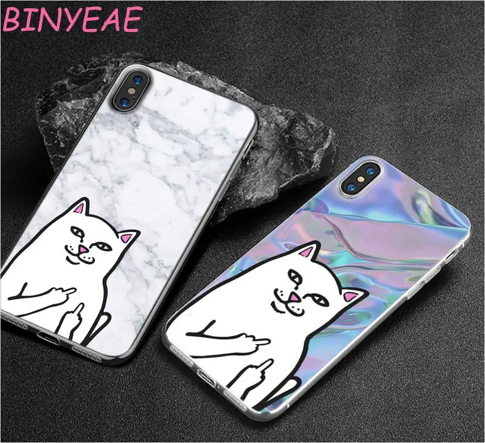 BINYEAE brand Cute Popular middle finger cat Clear Soft TPU Phone Cases for Apple iPhone 8 7 Plus 6 6s Plus 5 5S SE X XR XS MAX
BINYEAE brand Cute Popular middle finger cat Clear Soft TPU Phone Cases for Apple iPhone 8 7 Plus 6 6s Plus 5 5S SE X XR XS MAX