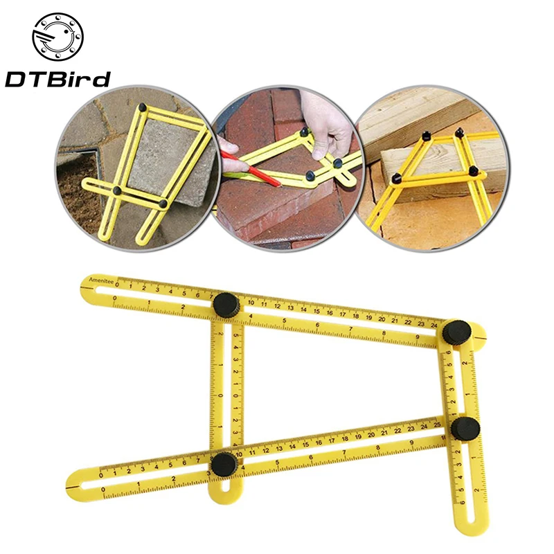 Multi Angle Ruler Template 4 Folding Angle Measuring Tool Instrument Brick Tile Wood Corner Products Foldable Ruler Protractor
Multi Angle Ruler Template 4 Folding Angle Measuring Tool Instrument Brick Tile Wood Corner Products Foldable Ruler Protractor