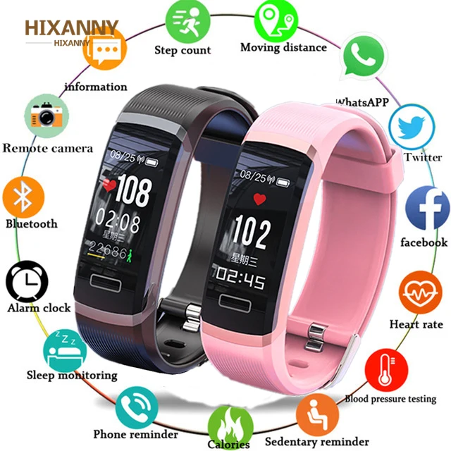 

Hot Sport Color Screen Smart Bracelet IP67 Waterproof Fitness Tracker continuous Heart rate measure fitness Tracker Wristband M4