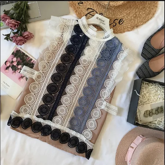 2018 New Fashion Summer Women's Elegant Carved Hollow Circle Lace Sleeveless Shirt Ladies Vintage Blouse Lace Tops
2018 New Fashion Summer Women's Elegant Carved Hollow Circle Lace Sleeveless Shirt Ladies Vintage Blouse Lace Tops