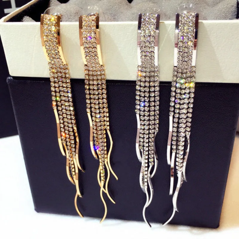 Fashion Long Drop Earrings for Women Girls Crystal Luxury Wedding Dangle Big Earrings Party Girls Jewelry
Fashion Long Drop Earrings for Women Girls Crystal Luxury Wedding Dangle Big Earrings Party Girls Jewelry