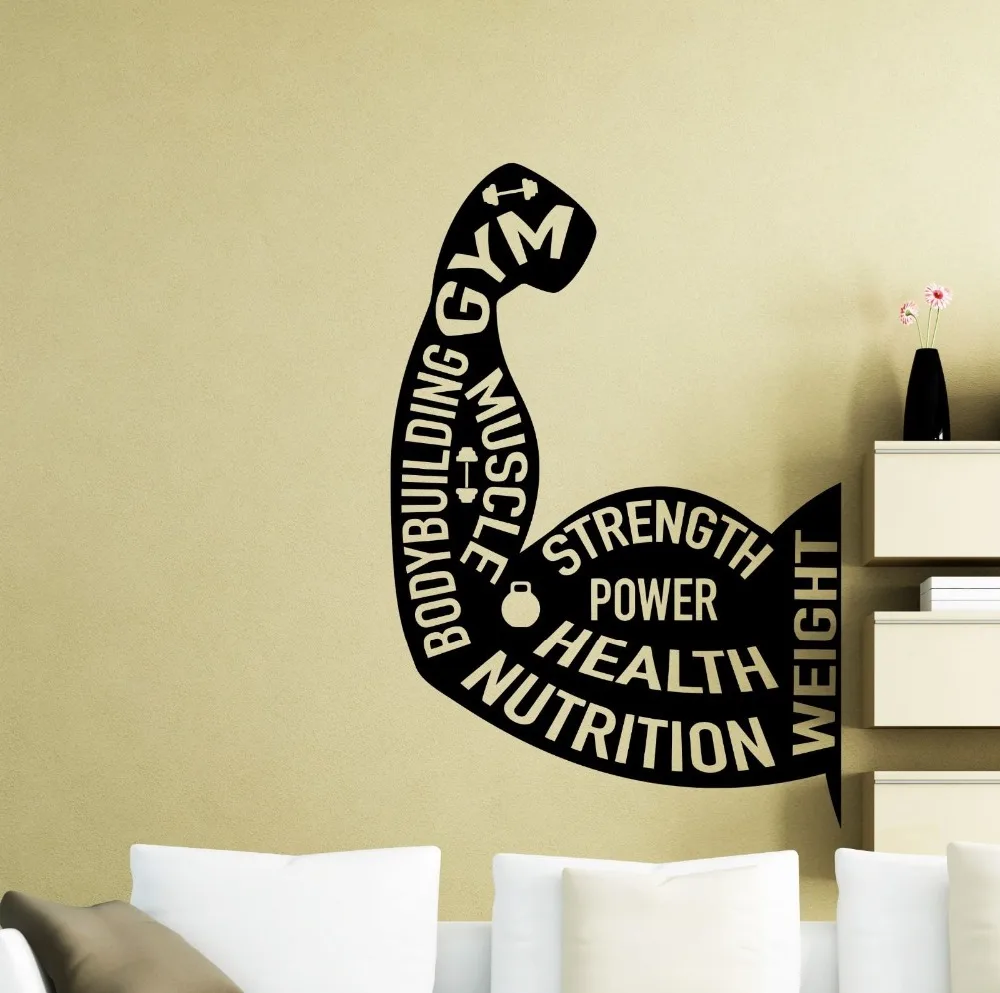 Body Building Fitness Muscle Gym Motivationnal Vinyl Wall Sticker Sport Series Wall Mural For Living Room Art Decoration Y-871
Body Building Fitness Muscle Gym Motivationnal Vinyl Wall Sticker Sport Series Wall Mural For Living Room Art Decoration Y-871
