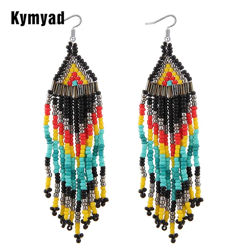 Kymyad Bohemian Beads Earing Tassel Drop Earrings For Women Vintage Fashion Jewelry Ethnic Statement Long Fringe Boho Earring
Kymyad Bohemian Beads Earing Tassel Drop Earrings For Women Vintage Fashion Jewelry Ethnic Statement Long Fringe Boho Earring