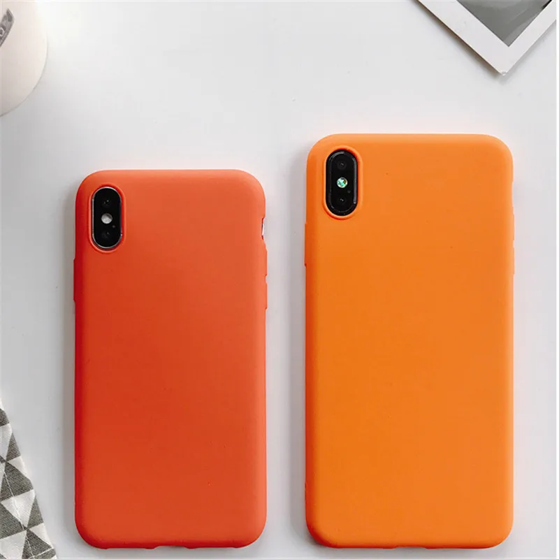 

Orange Soft TPU Case For Huawei P8 P9 P10 P20 Mate 9 10 20 Nova 2 2i 2s 3 3i 3e 4 V10 V9 Play Plus Lite Pro Simple Frosted Cover