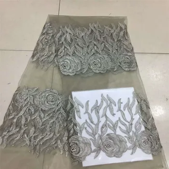 Gray African Laces Fabric Embroidered nigerian Guipure French Lace Fabric High quality 2018 African French Net Lace Fabric H575
Gray African Laces Fabric Embroidered nigerian Guipure French Lace Fabric High quality 2018 African French Net Lace Fabric H575