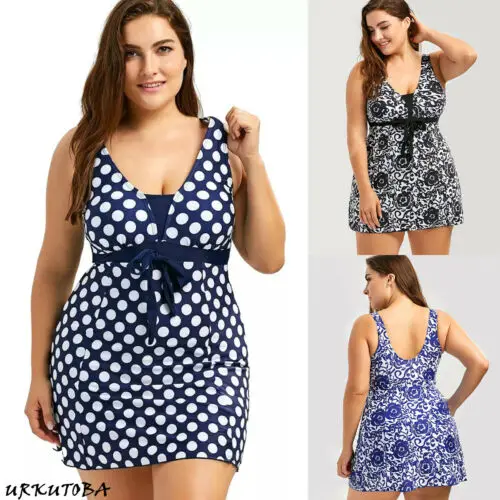 Plus Size Tankini 2019 Women's Lace Up Dot Polka V Neck Push-up One-piece Swim Dress Swimsuit Bikini Swimwear
Plus Size Tankini 2019 Women's Lace Up Dot Polka V Neck Push-up One-piece Swim Dress Swimsuit Bikini Swimwear