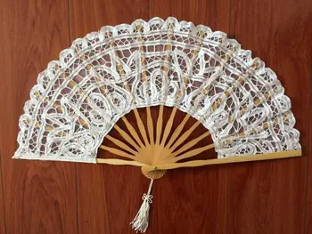 27cm White Bamboo Bone Lace folding Fan waaiers Hand Fan Wedding favors and gifts Fan abanico de mano abanicos para boda vintage
27cm White Bamboo Bone Lace folding Fan waaiers Hand Fan Wedding favors and gifts Fan abanico de mano abanicos para boda vintage