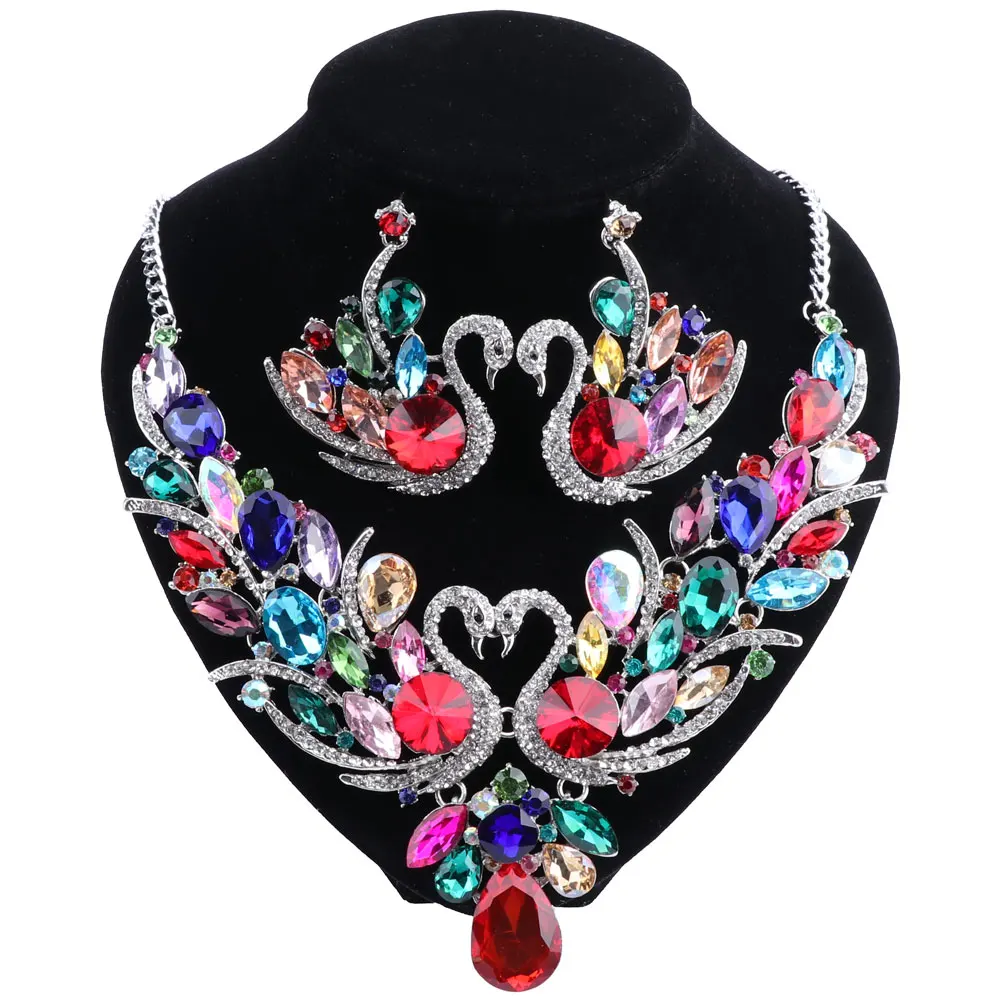 Trendy Multicolor Cubic Zirconia Jewelry Sets For Women Best Gifts 10 Colors Crystal Swan Earring And Necklace Sets
Trendy Multicolor Cubic Zirconia Jewelry Sets For Women Best Gifts 10 Colors Crystal Swan Earring And Necklace Sets