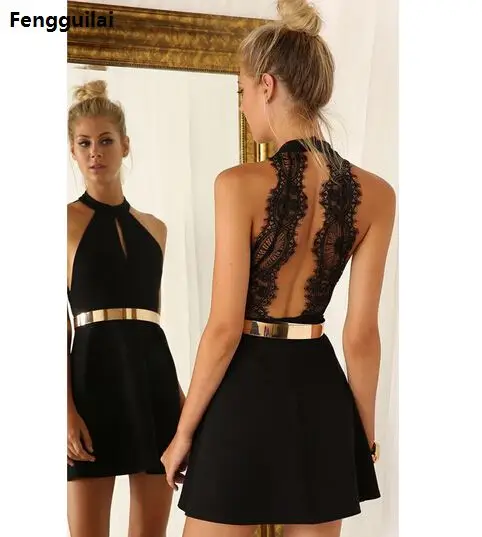 2018 New Women Fashion Backless Sexy Dress White And Black Lace Sleeveless Dresses Slim Casual Mini Dress
2018 New Women Fashion Backless Sexy Dress White And Black Lace Sleeveless Dresses Slim Casual Mini Dress