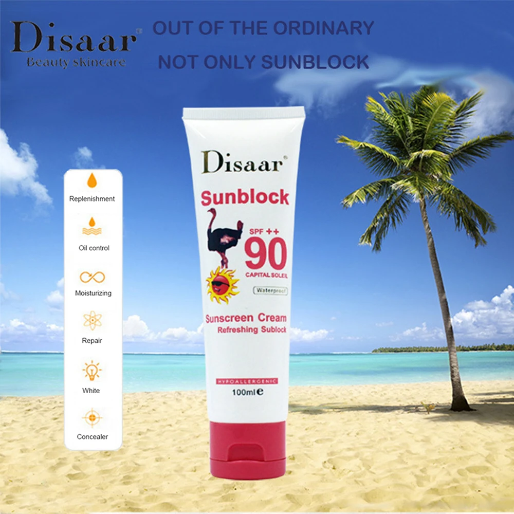 Disaar Facial Body Sunscreen Whitening Cream Beach Sunblock Skin Protective Sunscreen Cream Oil-control Moisturizing SPF90 TSLM2
Disaar Facial Body Sunscreen Whitening Cream Beach Sunblock Skin Protective Sunscreen Cream Oil-control Moisturizing SPF90 TSLM2