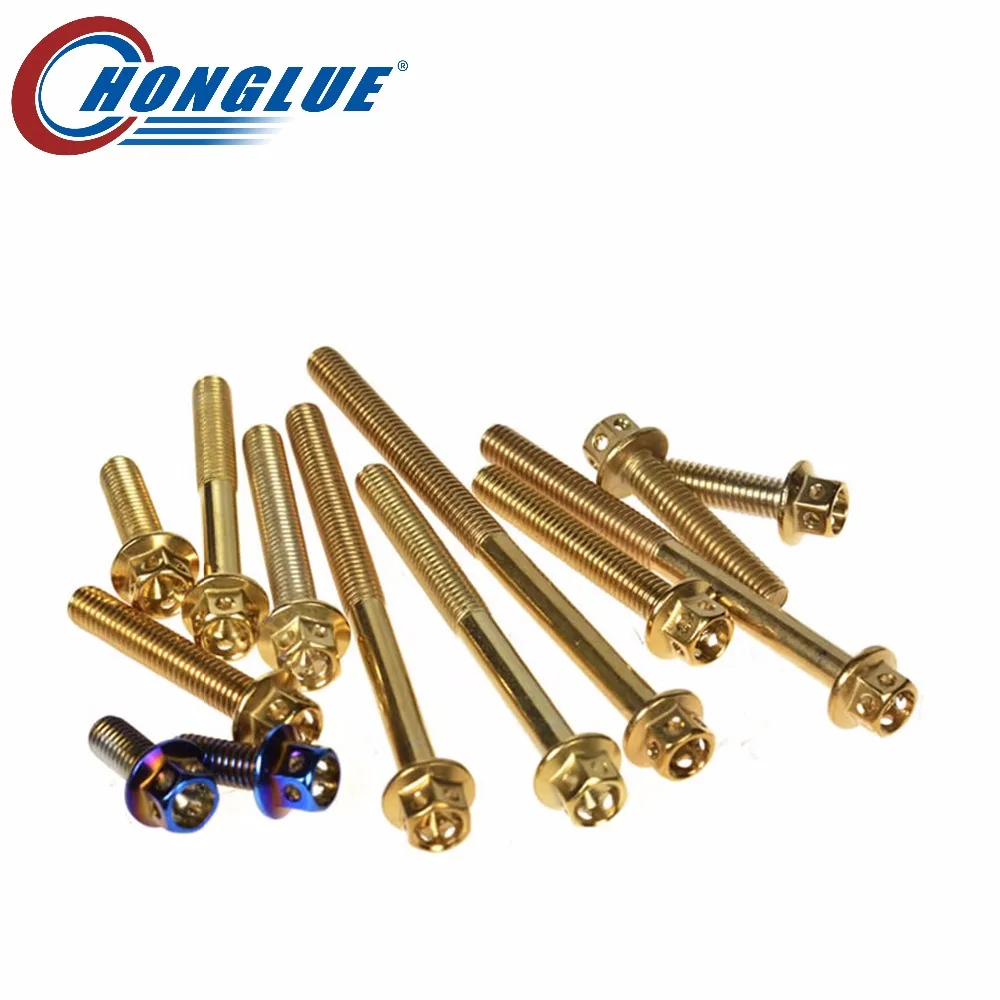 m6 Motorcycle Screw Plating Symphony Blue / Plating Gold Modified Outer Hexagonal Shape Stainless Steel Alloy screw Fixing bolts
m6 Motorcycle Screw Plating Symphony Blue / Plating Gold Modified Outer Hexagonal Shape Stainless Steel Alloy screw Fixing bolts