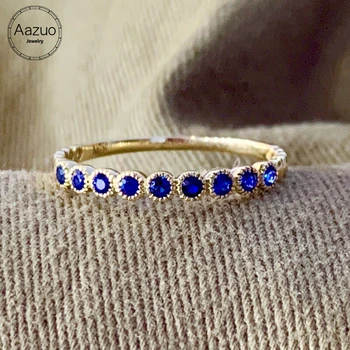 Aazuo Ins Trendy 18K Yellow Gold Natural Blue Sappire Fashion Ring Set Ring gifted for Women Midi Finger
Aazuo Ins Trendy 18K Yellow Gold Natural Blue Sappire Fashion Ring Set Ring gifted for Women Midi Finger