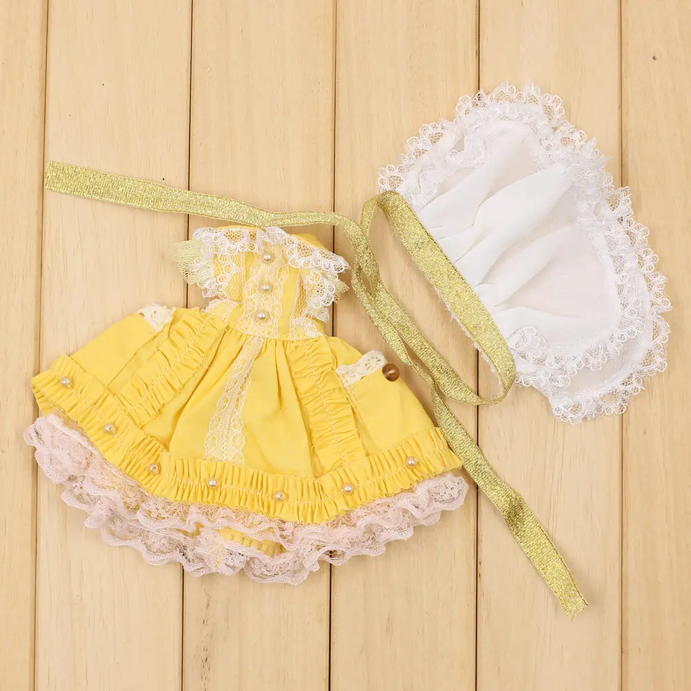 Outfits for Blyth doll Yellow princess dress inclduing Lace apron suit for 1/6 azone BJD pullip licca
Outfits for Blyth doll Yellow princess dress inclduing Lace apron suit for 1/6 azone BJD pullip licca
