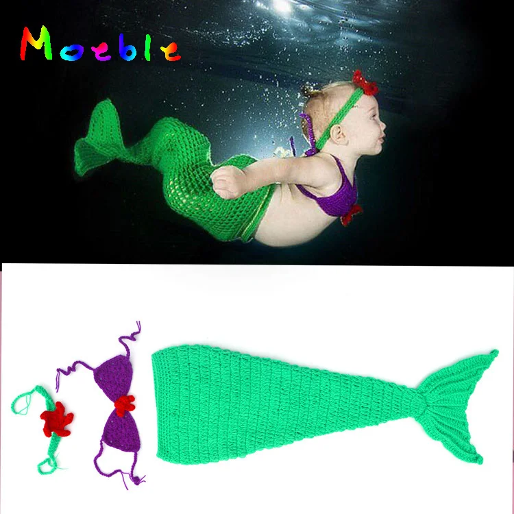 Latest Newborn Girls Crochet Mermaid Costume Knitted Mermaid Cocoon and Headband Photography Props Baby Crochet Outfit MZS-15072
Latest Newborn Girls Crochet Mermaid Costume Knitted Mermaid Cocoon and Headband Photography Props Baby Crochet Outfit MZS-15072