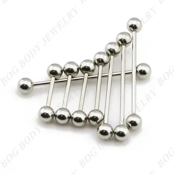 -Industrial Barbells Stainless Steel Straight Barbell Tongue Bars Nipple Rings Body Piercing Barbell Jewelry 50pcs/lot 14g
-Industrial Barbells Stainless Steel Straight Barbell Tongue Bars Nipple Rings Body Piercing Barbell Jewelry 50pcs/lot 14g