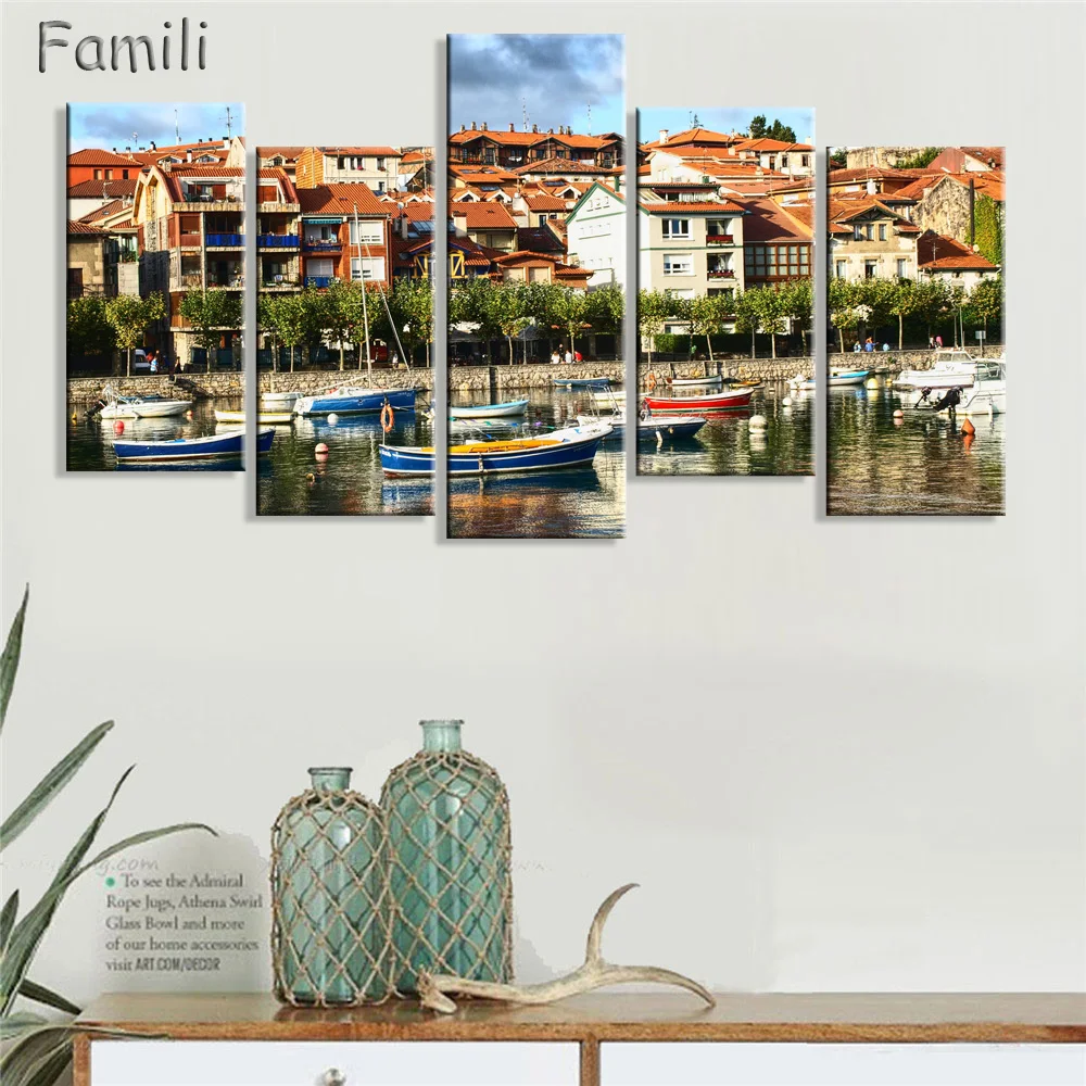 Unframed Fashion 5Pcs/set Beach House Modern Wall Art HD Picture Canvas Print Canvas Painting for Living Room Modular picture
Unframed Fashion 5Pcs/set Beach House Modern Wall Art HD Picture Canvas Print Canvas Painting for Living Room Modular picture