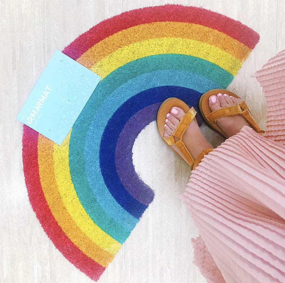 Nordic Style Rainbow Rug Absorbent Non-slip Carpet Floor Mat For Home Living Room Kids Room Decor Lemon Door Mat Drop Shipping
Nordic Style Rainbow Rug Absorbent Non-slip Carpet Floor Mat For Home Living Room Kids Room Decor Lemon Door Mat Drop Shipping