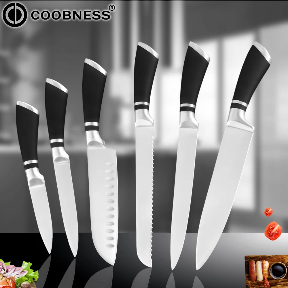 COOBNESS Kitchen Cooking Knife Black Blade Stainless Steel Santoku Knives Japanese Chef Knife Cleaver Meat Vegetable Knives Tool
COOBNESS Kitchen Cooking Knife Black Blade Stainless Steel Santoku Knives Japanese Chef Knife Cleaver Meat Vegetable Knives Tool