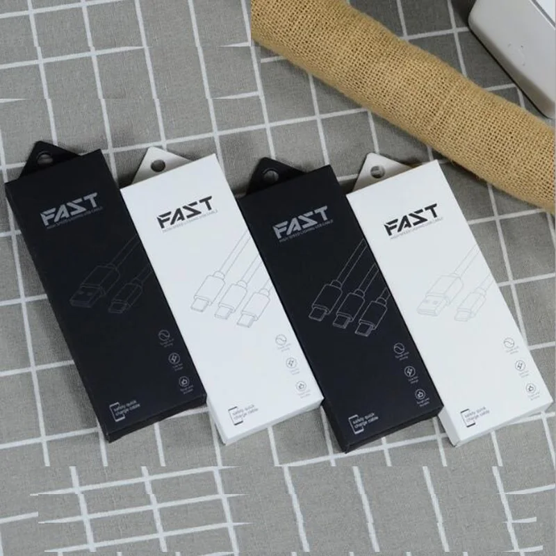 Hot White Black Paper Retail Packaging Box For 8pin 5pin 1m 2m 3m fast charger Cable Display Box For Xiaomi Huawei Charger Line
Hot White Black Paper Retail Packaging Box For 8pin 5pin 1m 2m 3m fast charger Cable Display Box For Xiaomi Huawei Charger Line