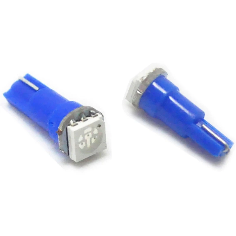 L 10pcs/lots T5 70 73 74 12V 1SMD LED Blue Dashboard Cluster Gauge Wedge Light