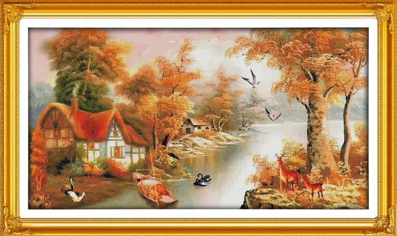 Landscape Their Homes!! DIY 11CT 14CT Counted Cross Stitch Sets Kit For Needlework Embroidery Knitting Needles Sewing Wholesale
Landscape Their Homes!! DIY 11CT 14CT Counted Cross Stitch Sets Kit For Needlework Embroidery Knitting Needles Sewing Wholesale