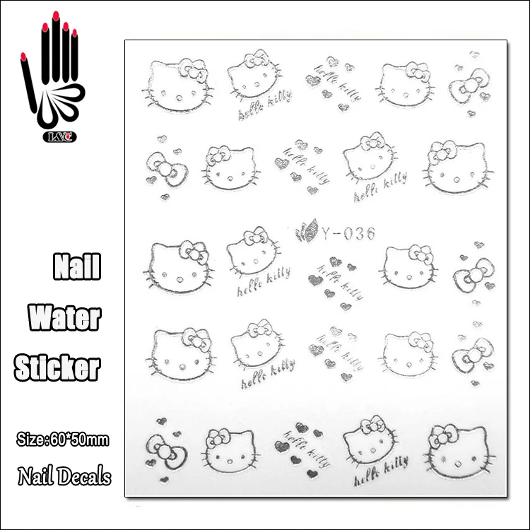 1 Sheet Nail Y036 Silver Hello Kitty Nail Art Water Transfer Sticker Decal Sticker For Nail Art Decoration
1 Sheet Nail Y036 Silver Hello Kitty Nail Art Water Transfer Sticker Decal Sticker For Nail Art Decoration
