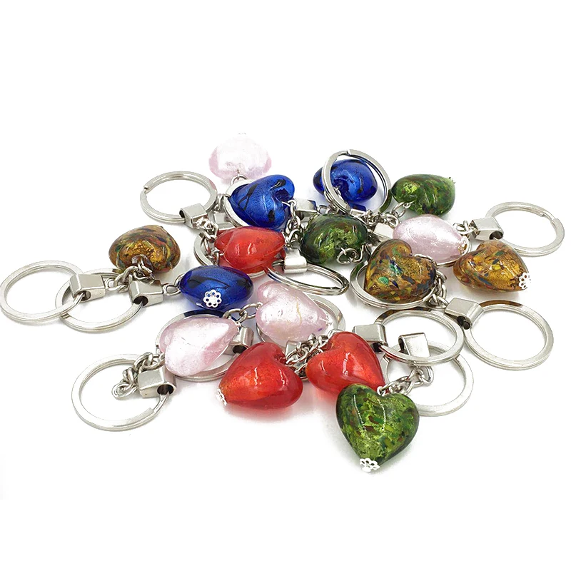 Glass Sliver Foil Heart Key Chain 5 Different Colors Stainless Steel Key Chain Holder Promotional Valentine Gifts
Glass Sliver Foil Heart Key Chain 5 Different Colors Stainless Steel Key Chain Holder Promotional Valentine Gifts
