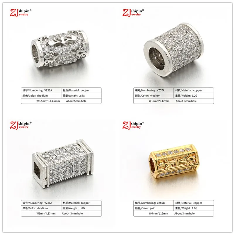 New micro-inlaid zircon CZ long tubular jewelry accessories suitable for DIY men and women beaded stone pearl jewelry production
New micro-inlaid zircon CZ long tubular jewelry accessories suitable for DIY men and women beaded stone pearl jewelry production