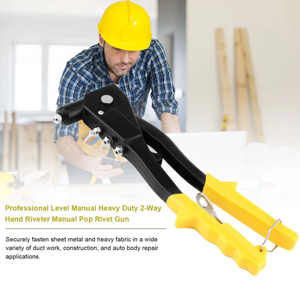 Professional Level Manual Heavy Duty 2-Way Hand Riveter Manual Pop Rivet Gun Riveting Gun Pull Cap Gun Rivet Hand Tools
Professional Level Manual Heavy Duty 2-Way Hand Riveter Manual Pop Rivet Gun Riveting Gun Pull Cap Gun Rivet Hand Tools