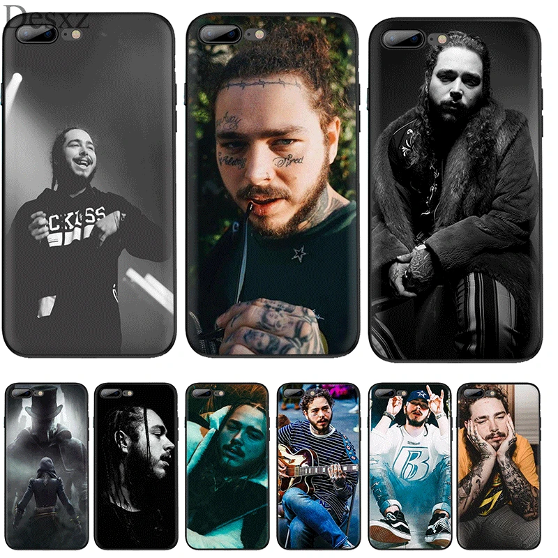 Силиконовый ТПУ чехол для телефона Post Malone iPhone 11 Pro X XS Max XR 6 6s 7 8 Plus 5 5s SE защитный