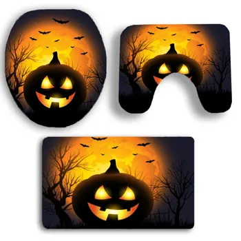 All Sale 3Pcs Halloween Carpet for Bathroom and Toilet Pumpkin Withered Tree Printed Bathroom Mats Set Flannel
All Sale 3Pcs Halloween Carpet for Bathroom and Toilet Pumpkin Withered Tree Printed Bathroom Mats Set Flannel