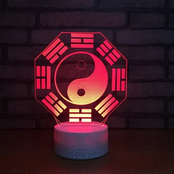 Selling Taiji Bagua 3d Small Night Lights Colorful Touch Energy-saving Led Visual 3d Light Fixtures Usb Led Kids Lamp
Selling Taiji Bagua 3d Small Night Lights Colorful Touch Energy-saving Led Visual 3d Light Fixtures Usb Led Kids Lamp