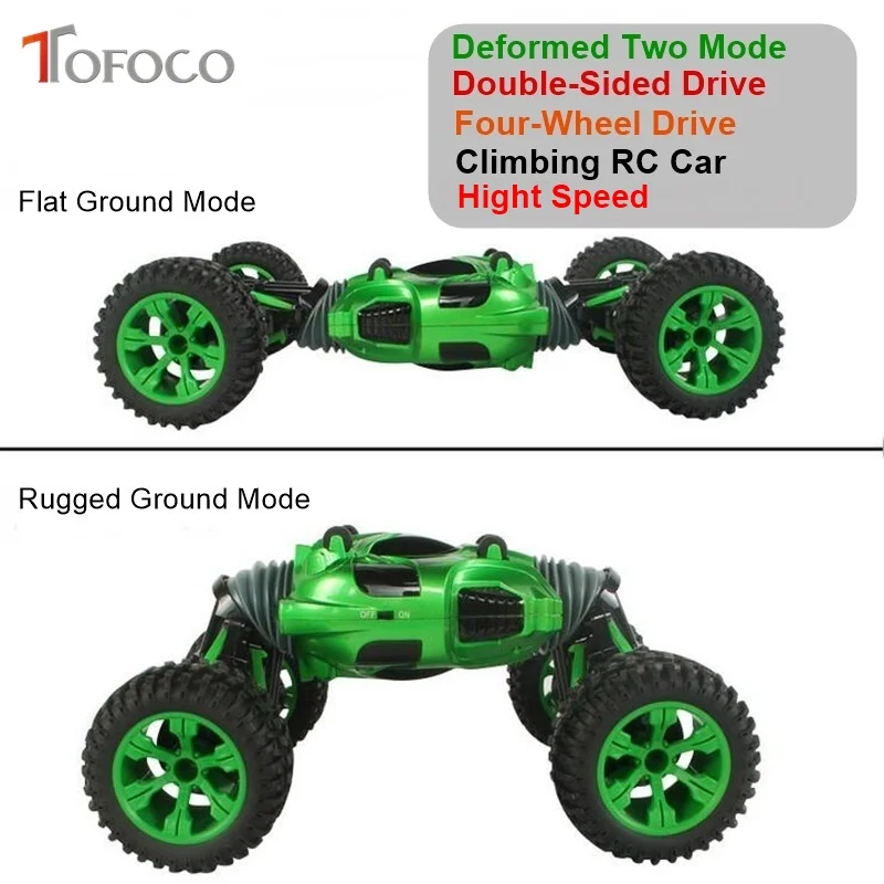 TOFOCO 2.4GHz Double-Sided Four-Wheel Drive RC Car High Speed Deformed All-terrain Vehicle Climbing Dirt Bike Remote Control Car
TOFOCO 2.4GHz Double-Sided Four-Wheel Drive RC Car High Speed Deformed All-terrain Vehicle Climbing Dirt Bike Remote Control Car