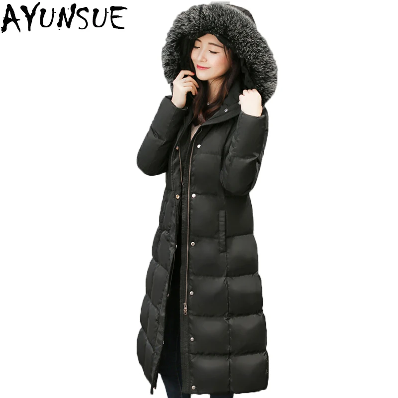 AYUNSUE Winter Jacket Women Parka 2019 New X-Long Ladies'Duck Down Jacket Natural Fox Fur Thick Hooded Manteau Femme OutweaLX997
AYUNSUE Winter Jacket Women Parka 2019 New X-Long Ladies'Duck Down Jacket Natural Fox Fur Thick Hooded Manteau Femme OutweaLX997