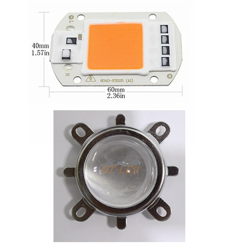 2Sets Hydroponice AC 220V 50w led grow chip full spectrum 380nm-840nm+44mm 60degree lens for indoor led grow light
2Sets Hydroponice AC 220V 50w led grow chip full spectrum 380nm-840nm+44mm 60degree lens for indoor led grow light