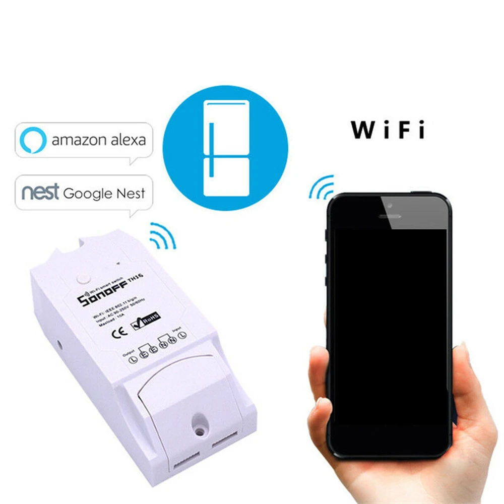 Sonoff Pow R2 16A Smart Dual Wifi Wireless Home Voice Measurement Monitor Power Switch Control Automation Controls | Электроника