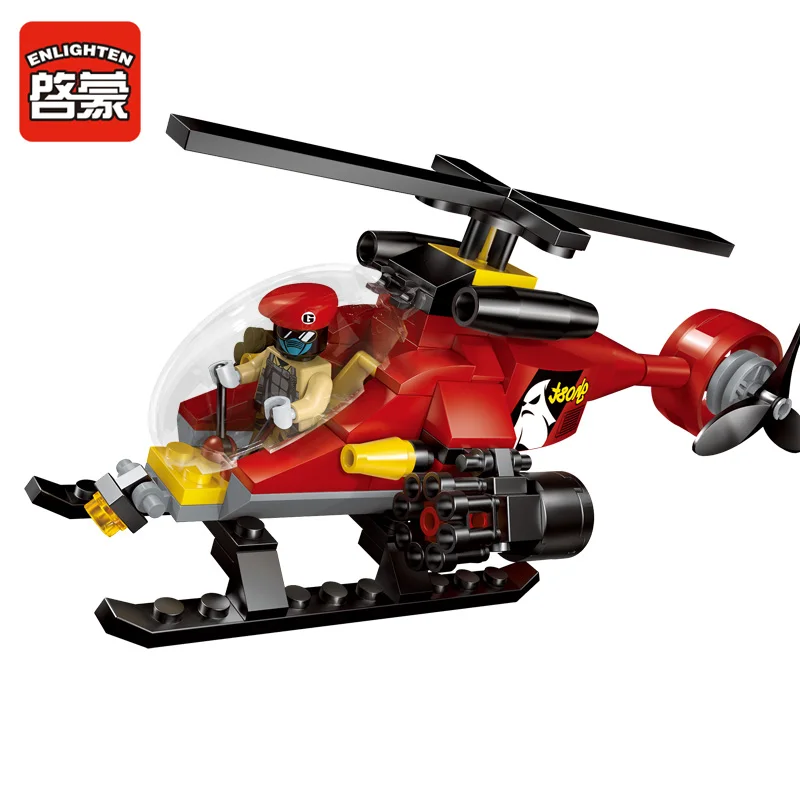 Enlighten Building Block City Police Helicopter Chase 1 Figures 100pcs MOC Educational Brick-Without Original Box
Enlighten Building Block City Police Helicopter Chase 1 Figures 100pcs MOC Educational Brick-Without Original Box