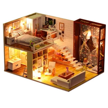 Handmade Diy Dollhouse 1:12 Miniature Dollhouse Furniture Miniaturas Model Kit Dollhouse Puzzle Assemble Gift Toys For Children
Handmade Diy Dollhouse 1:12 Miniature Dollhouse Furniture Miniaturas Model Kit Dollhouse Puzzle Assemble Gift Toys For Children