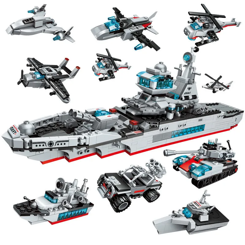 8in1 700pcs Children's building blocks toy Compatible Legoingly city Military series Ocean cruiser andaircraft carrier
8in1 700pcs Children's building blocks toy Compatible Legoingly city Military series Ocean cruiser andaircraft carrier