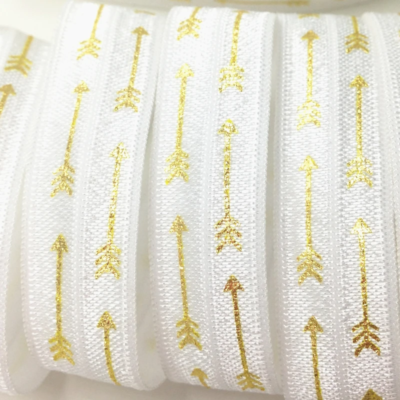 5 Yards 5/8 White Gold Printed Arrows Fold Over Elastic,DIY waistband elastic band, Hair accessories ribbon for sewing
5 Yards 5/8 White Gold Printed Arrows Fold Over Elastic,DIY waistband elastic band, Hair accessories ribbon for sewing