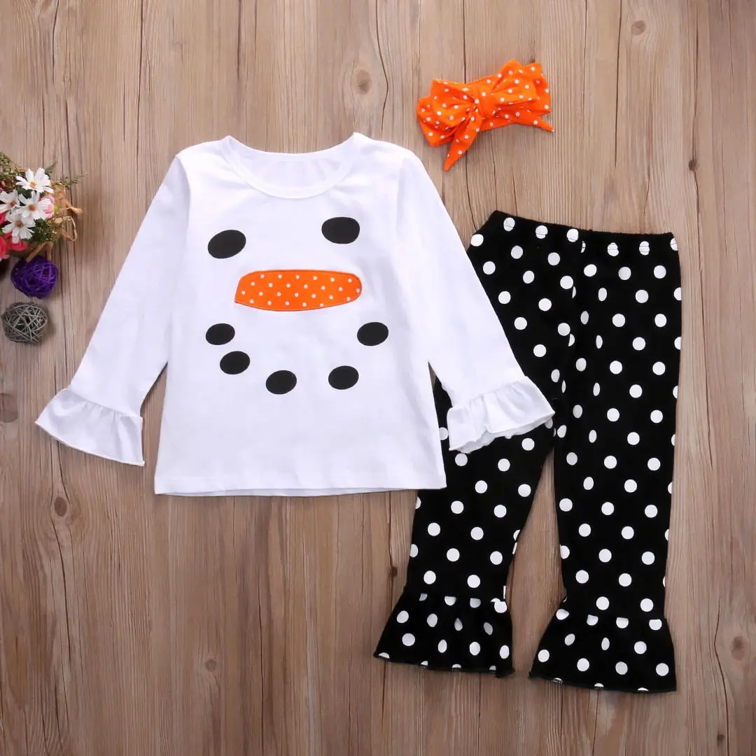 new 3PCS Set Christmas Kids Toddler Girls Snowman Ruffle Polka Dot Outfits Clothes  winter 
new 3PCS Set Christmas Kids Toddler Girls Snowman Ruffle Polka Dot Outfits Clothes  winter