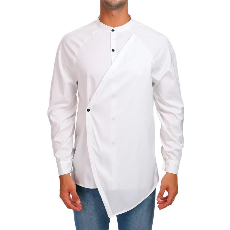 Personality asymmetrical design men thin shirt long sleeve slim fit blouse nightclub DJ hiphop punk streetwear mens shirts
Personality asymmetrical design men thin shirt long sleeve slim fit blouse nightclub DJ hiphop punk streetwear mens shirts