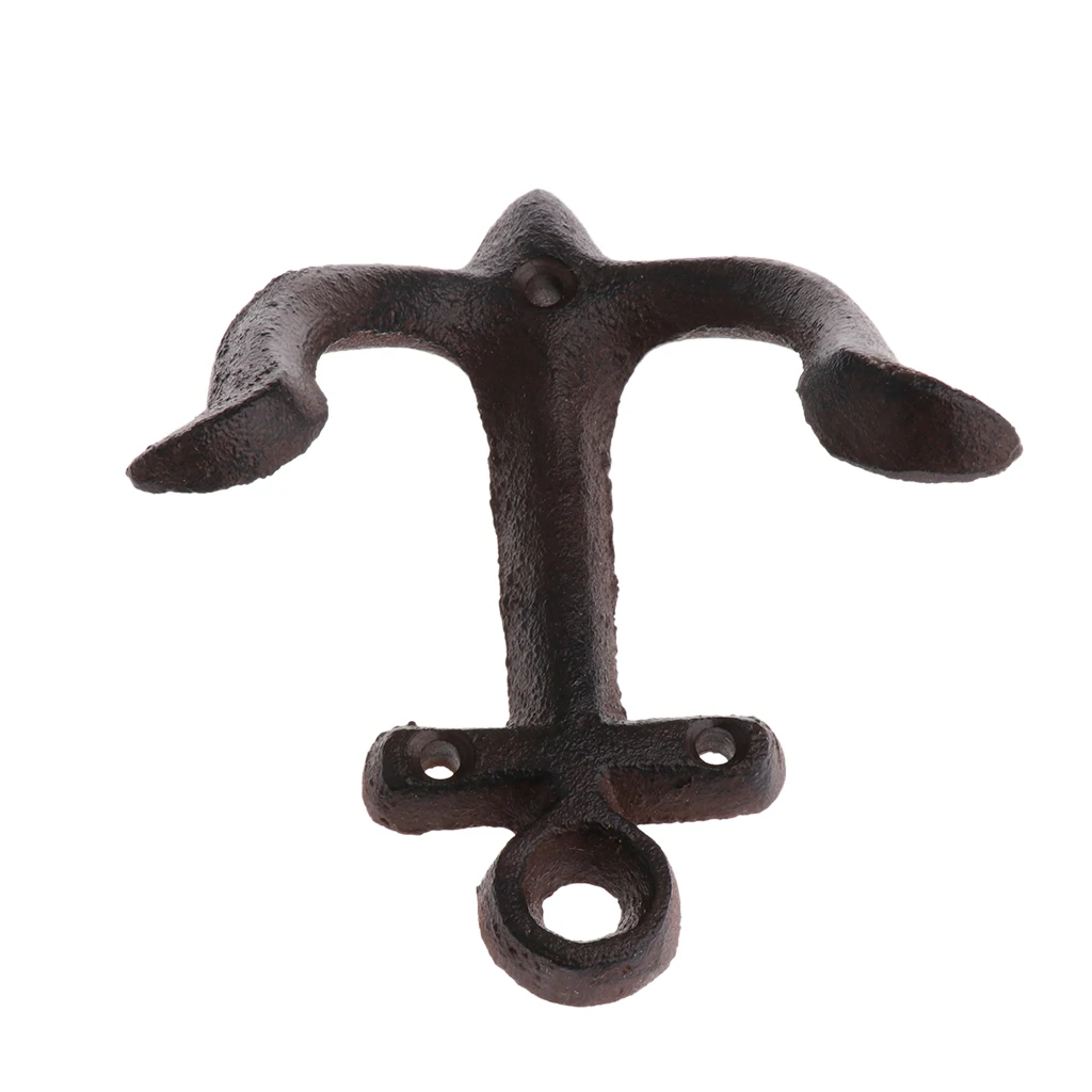Metal Anchor Hooks Wall Door Mounted Clothes Towel Hat Key Hanger White Red Blue Brown andcrafted classic antique cast iron