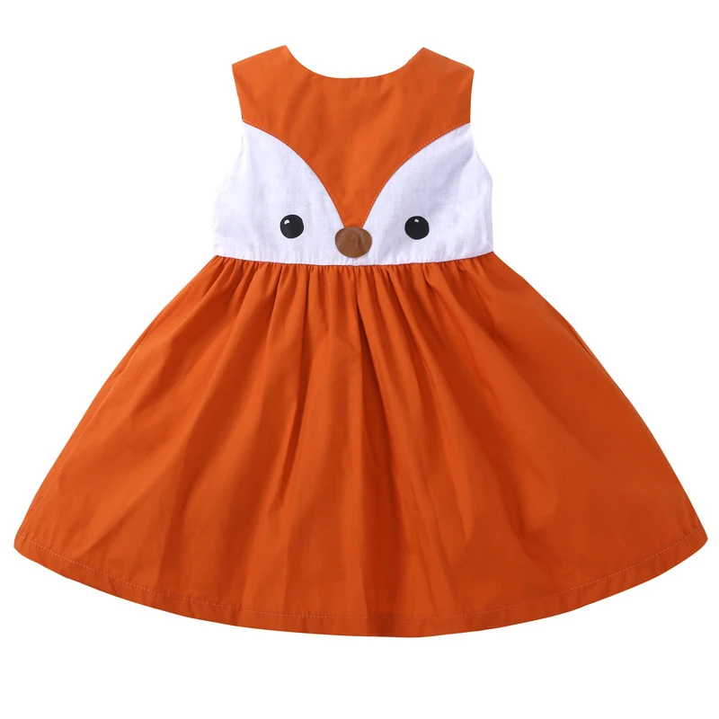 fashion Casual Baby Girls Clothes Cute Toddler Kids Fox Dress Summer Sleeveless Party Dress Children Cotton Clothing
fashion Casual Baby Girls Clothes Cute Toddler Kids Fox Dress Summer Sleeveless Party Dress Children Cotton Clothing